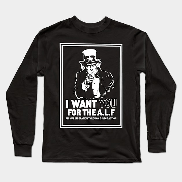 Animal Liberation Front Long Sleeve T-Shirt by ChatNoir01